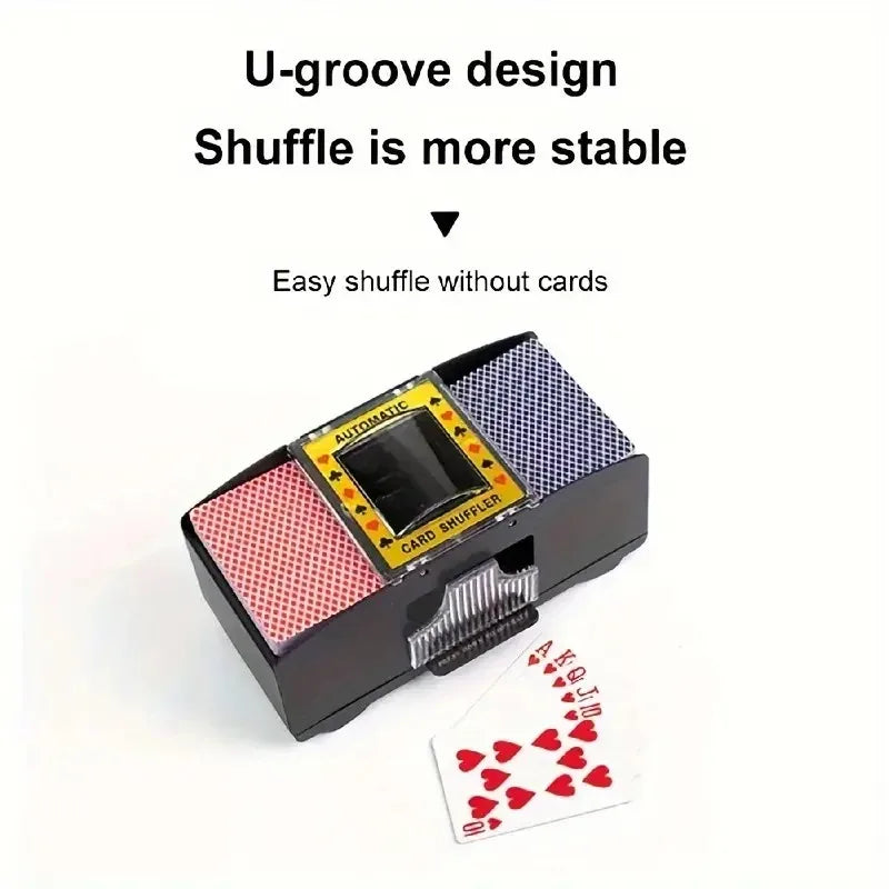 Automatic Poker Card Shuffler Board Games Battery Operated Playing Cards for Shuffle 2 Deck Automatic Hand Crank Home Card Games