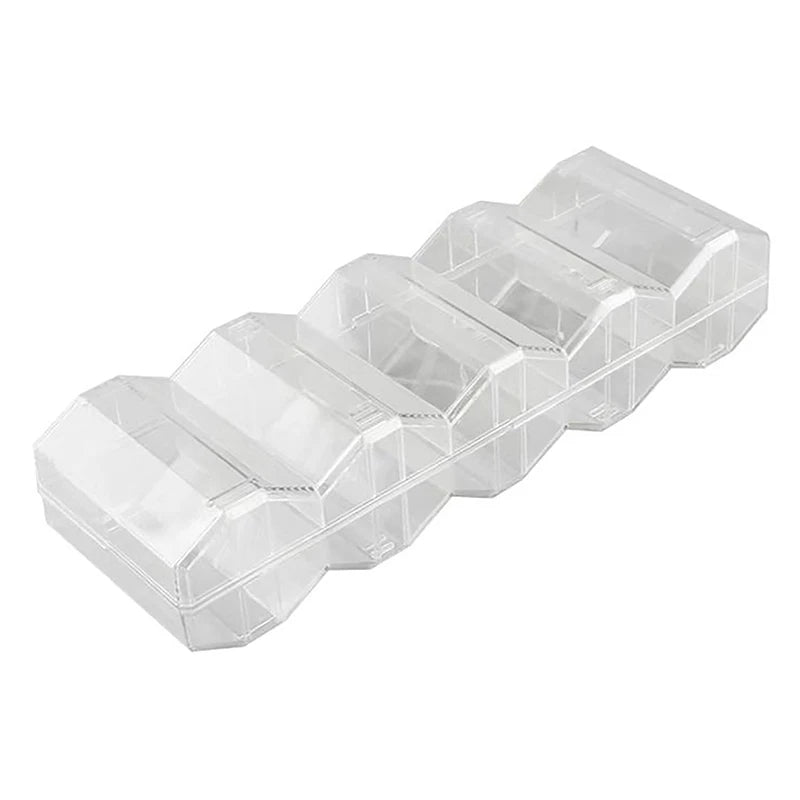 Portable 100 Chips Poker Chip Tray Box W/ Lid For Casino Game 24 X 8 X 5cm Chips Poker Chips Box Acrylic Fine Transparent Box
