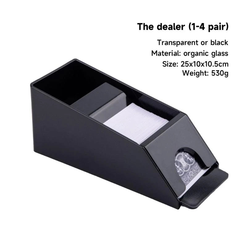 4/6Deck Plastic Blackjacks Dealing Shoe Pokers Dealer Playing Card Shuffler