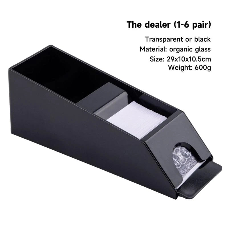 4/6Deck Plastic Blackjacks Dealing Shoe Pokers Dealer Playing Card Shuffler