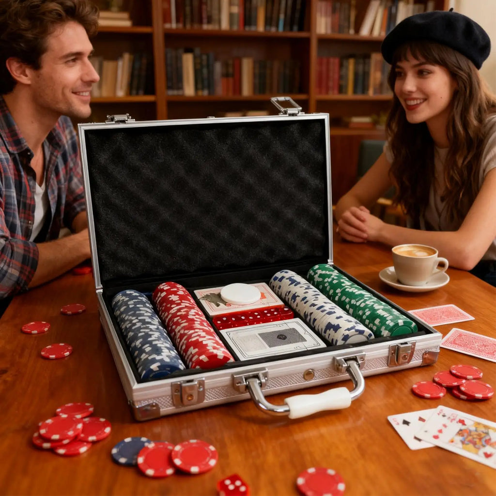 200Pcs Poker Chips Poker Chip Set Professional Texas Casino European Poker Chips Set Playing Cards Game Accessories