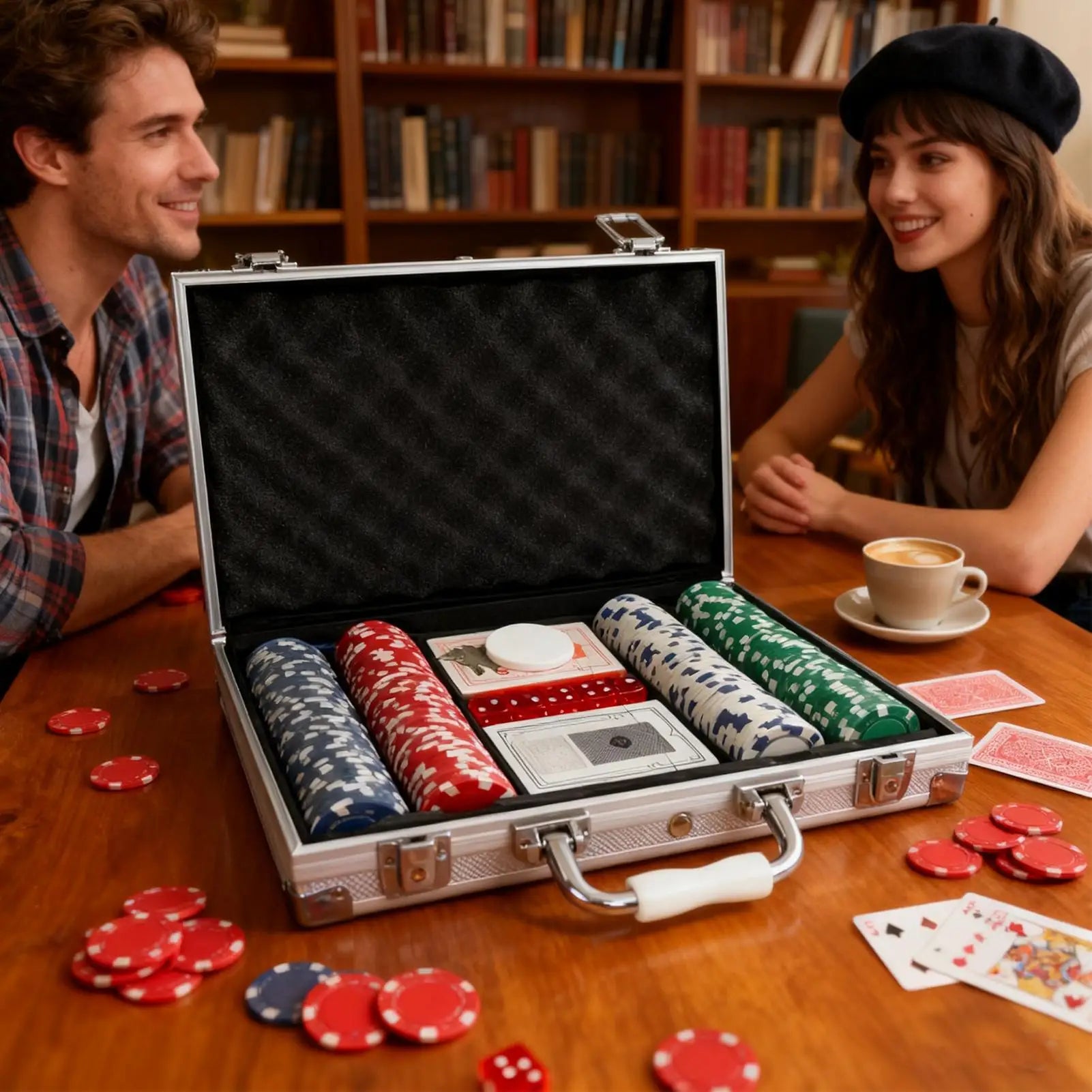 200Pcs Poker Chips Poker Chip Set Professional Texas Casino European Poker Chips Set Playing Cards Game Accessories