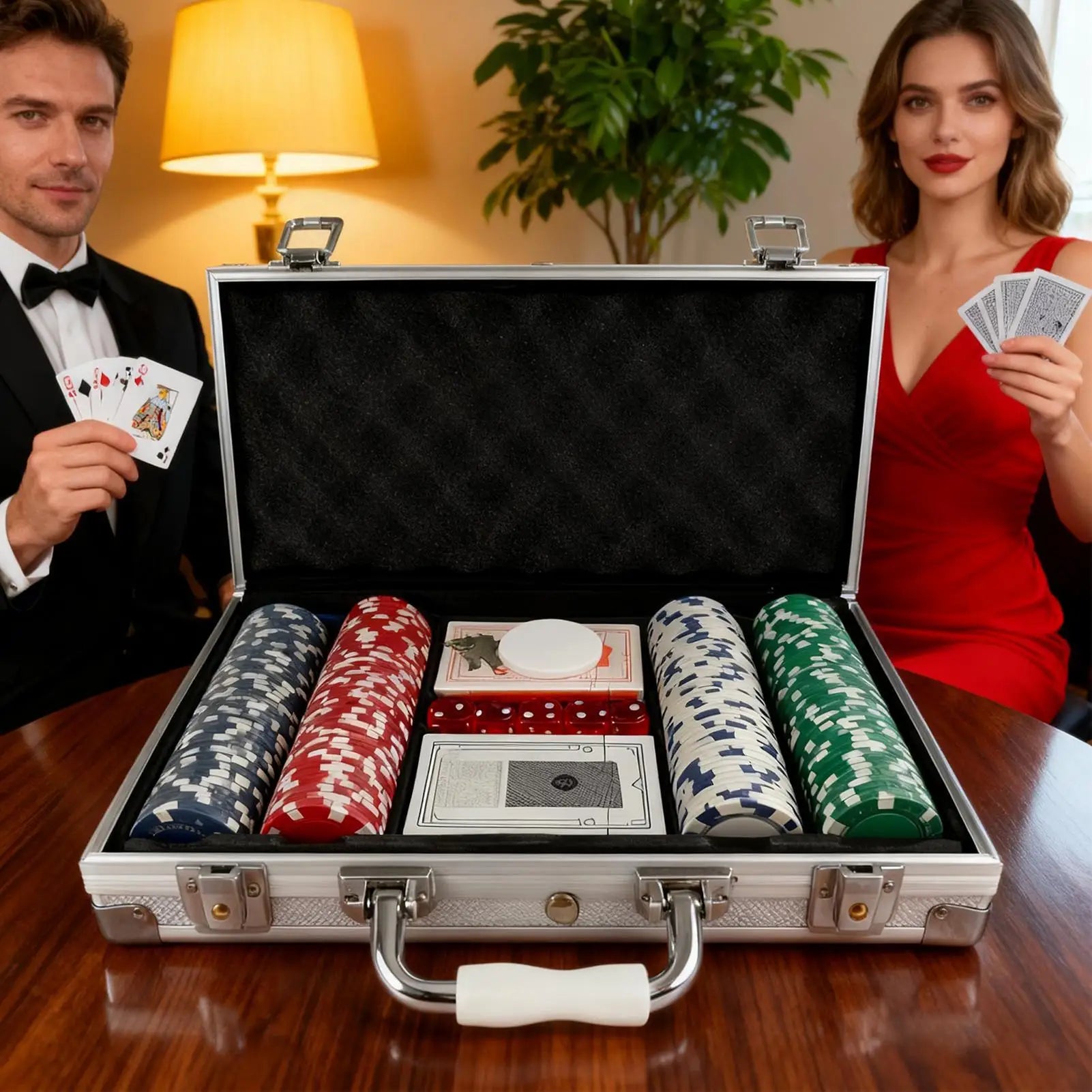 200Pcs Poker Chips Poker Chip Set Professional Texas Casino European Poker Chips Set Playing Cards Game Accessories