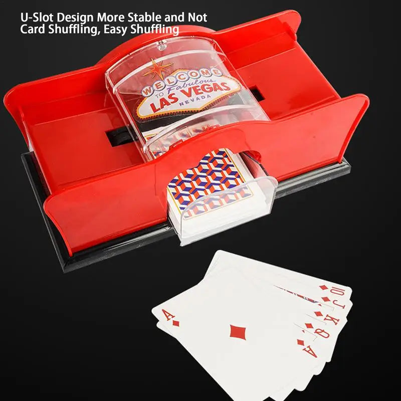 Card Shuffler 2 Deck Automatic Shuffle Machine Poker Cards Hand Manual Card Shuffler Playing Card Shuffler Mixer for Home Party