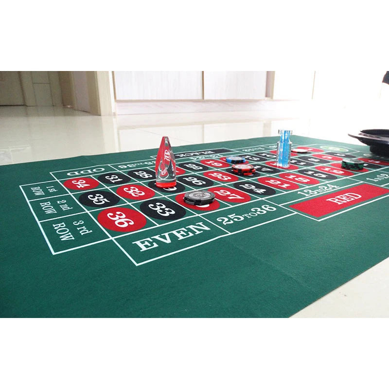 60x90cm Double Sided Poker Game TableclothTexas Holdem Non-woven Fabric Casino Roulette Tabletop Mat for Party Bar Board Game