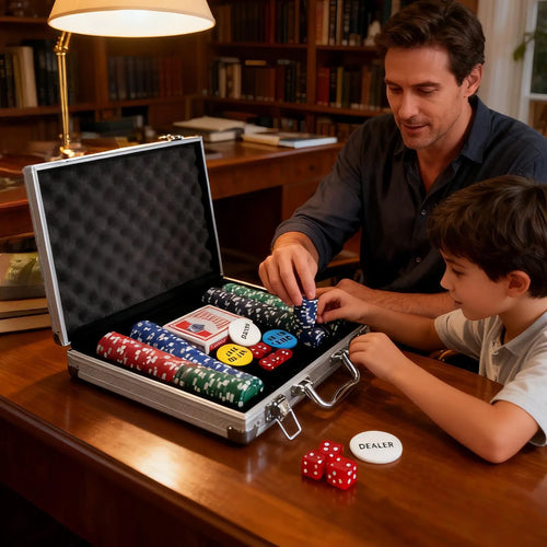 200Pcs Poker Chips Poker Chip Set Professional Texas Casino European Poker Chips Set Playing Cards Game Accessories