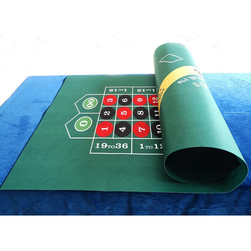 60x90cm Double Sided Poker Game TableclothTexas Holdem Non-woven Fabric Casino Roulette Tabletop Mat for Party Bar Board Game