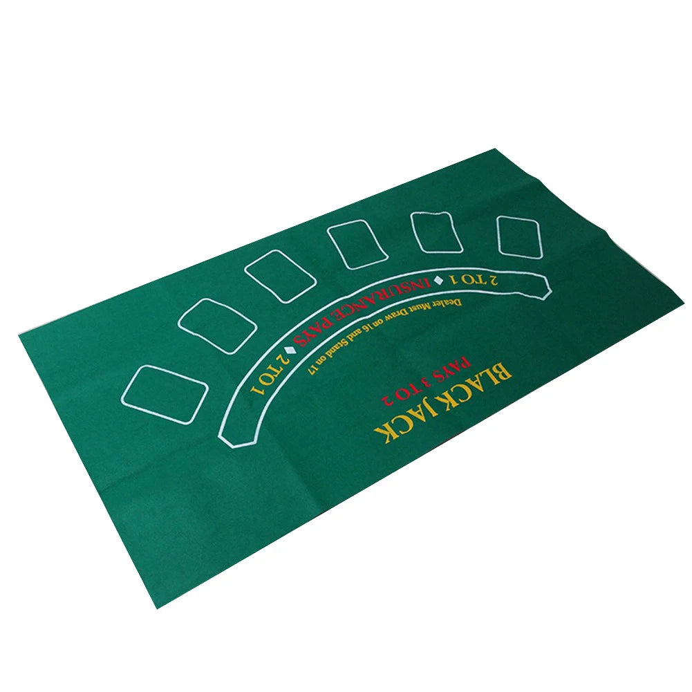 60x90cm Double Sided Poker Game TableclothTexas Holdem Non-woven Fabric Casino Roulette Tabletop Mat for Party Bar Board Game