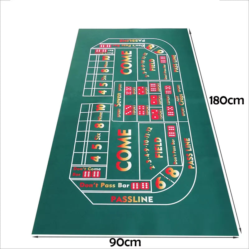 Texas Hold'em and Baccarat Mat 180x90cm Poker Card Game Table Cloth Casino Mat desktop Beautifully printed Home Gaming Desk Pad